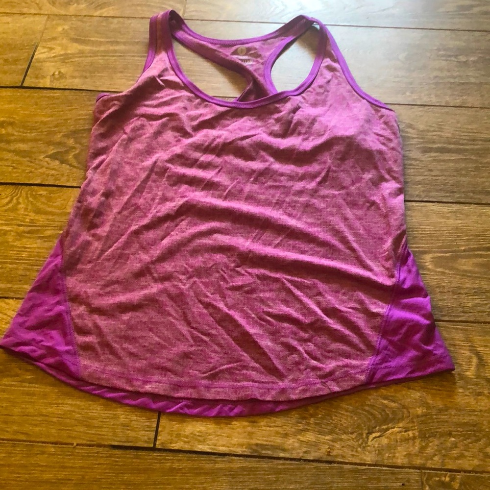 Purple athletic tank top